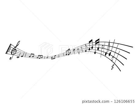 Simple musical note arrangement 126106655