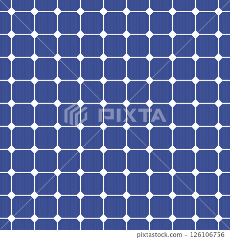 Seamless pattern of blue solar panels converting sunlight into electricity 126106756
