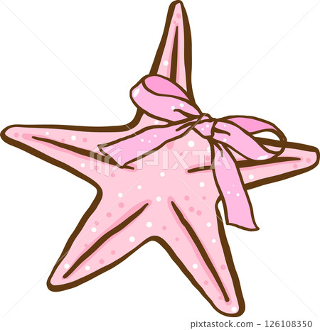Coquette Seashell Pink Starfish with Pink Ribbon bow Pastel Summer Coquette Seashell Pink Starfish with Pink Ribbon bow Pastel Summer 126108350