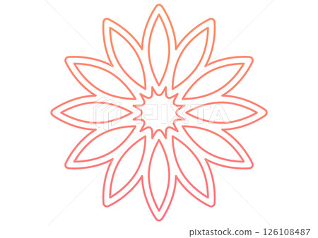 粉紅色的簡單花圖標 粉紅色的簡單花圖標 126108487
