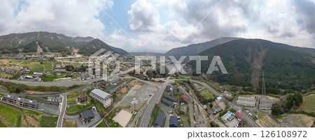 March 26 2025 View of Countryside with Roads and Buildings in Mountainous Region, Japan 126108972