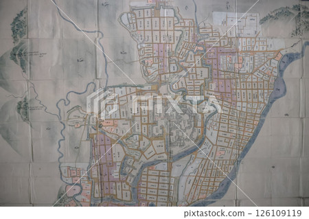 March 24 2025 Colorful Vintage Map Depicting an Historical Urban Layout, Japan March 24 2025 Colorful Vintage Map Depicting an Historical Urban Layout, Japan 126109119
