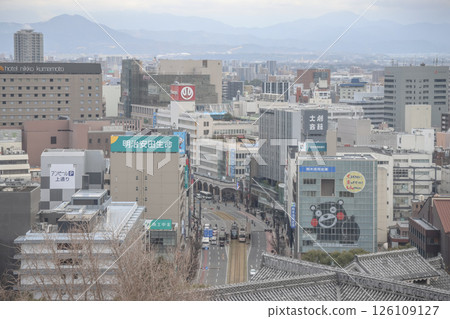 March 24 2025 Panoramic View of an Urban Cityscape Under Cloudy Skies, Japan 126109127