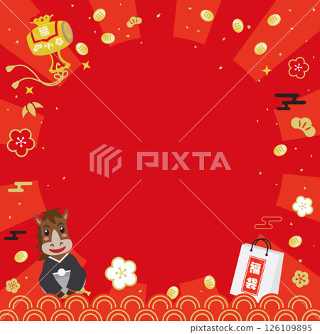 Cute horse first sale template 126109895