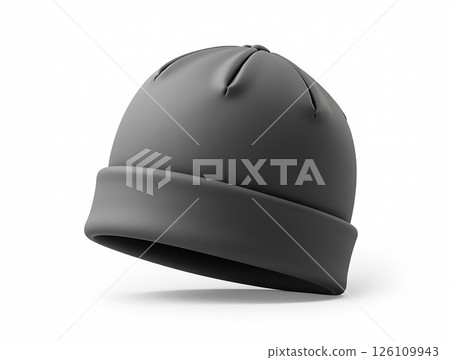 Simple black beanie hat designed for both warmth and style suitable for various outdoor activities 126109943