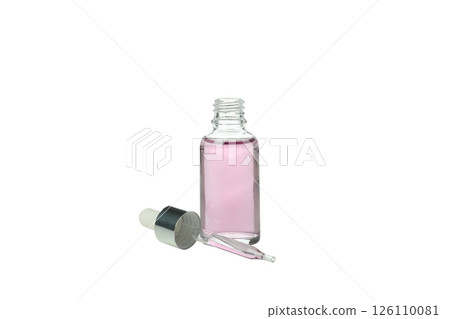 PNG, Lavender oil in a bottle, isolated on white background 126110081