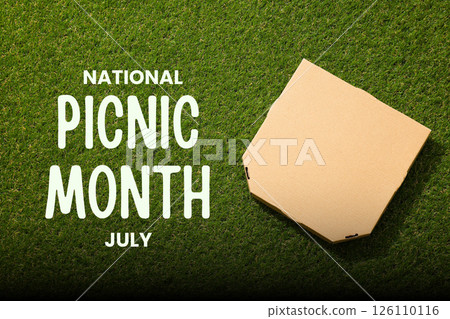 National Picnic Month - Day, design for advertising with attributes and text 126110116