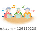 Seniors enjoying singing together at a nursing home 126110228