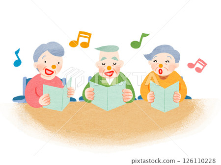 養老院裡的老人家一起唱歌 126110228