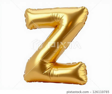 Large golden letter Z balloon suitable for celebrations and parties Large golden letter Z balloon suitable for celebrations and parties 126110785