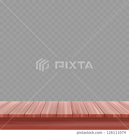 Wooden Shelf Display Vector 126111074
