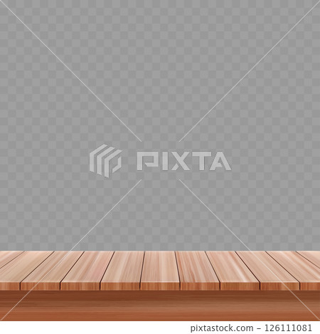 Wooden Shelf Display Vector 126111081