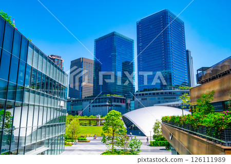 Umekita skyscrapers in front of Osaka Station Umekita skyscrapers in front of Osaka Station 126111989