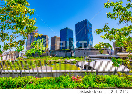 Umekita skyscrapers in front of Osaka Station 126112142