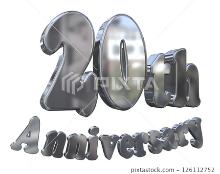 3DCG text "20th Anniversary/20th Anniversary Mark Sparkle" 3DCG text "20th Anniversary/20th Anniversary Mark Sparkle" 126112752