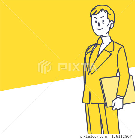 一個穿著西裝的男人的插圖 126112807