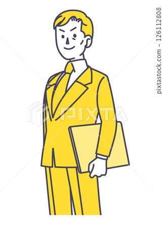 Illustration of a man in a suit Illustration of a man in a suit 126112808