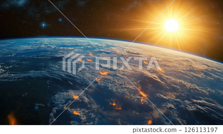 planet, globe, vector 126113197