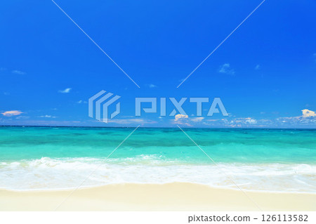 Okinawa Miyakojima Summer blue sky and sea 126113582