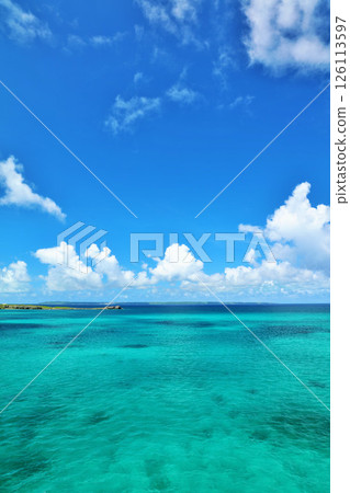 Okinawa Miyakojima blue sky and sea 126113597