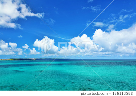 Okinawa Miyakojima blue sky and sea 126113598