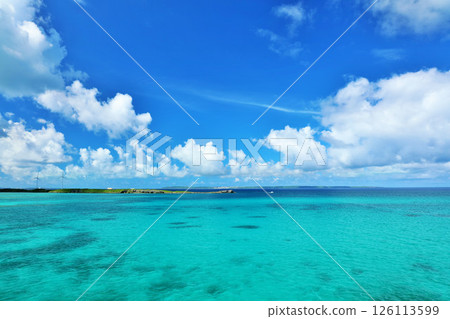 Okinawa Miyakojima blue sky and sea 126113599