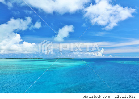 Okinawa Miyakojima blue sky and sea 126113632