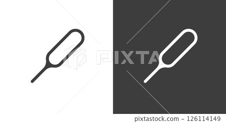 Sim ejector. Tool for removing SIM card from smartphone. Flat Vector illustration 126114149