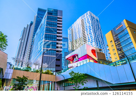 Tokyo cityscape in Japan, overlooking Shibuya Sakura Stage, Shibuya Tower, Shibuya Stream, etc. Tokyo cityscape in Japan, overlooking Shibuya Sakura Stage, Shibuya Tower, Shibuya Stream, etc. 126114155