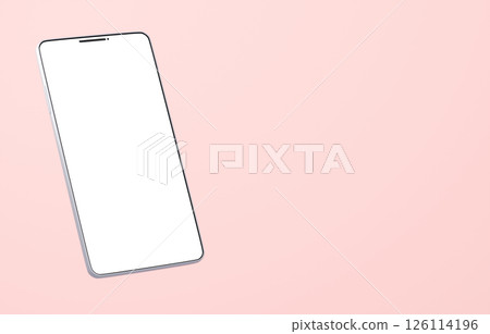3D material_smartphone_silver_pink 126114196