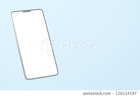3D material_smartphone_silver_light blue 3D material_smartphone_silver_light blue 126114197