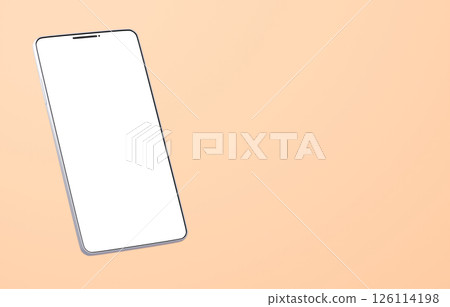 3D材質_智慧型手機_銀色_橘色 3D材質_智慧型手機_銀色_橘色 126114198