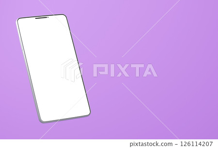 3D material_smartphone_silver_purple 126114207