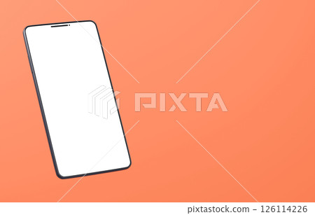 3D material_smartphone_black_orange 126114226