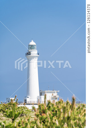 "Aomori Prefecture" The white Shiriyazaki Lighthouse, located at the edge of Honshu, Shimokita Peninsula "Aomori Prefecture" The white Shiriyazaki Lighthouse, located at the edge of Honshu, Shimokita Peninsula 126114378