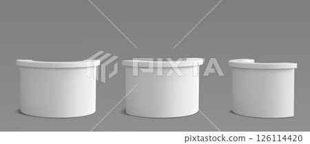 White reception desks set 126114420