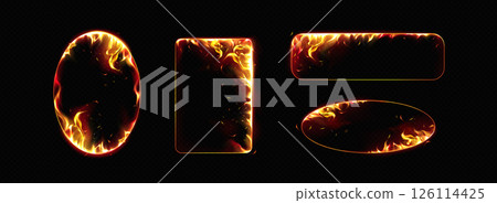 Burning fire frames collection 126114425
