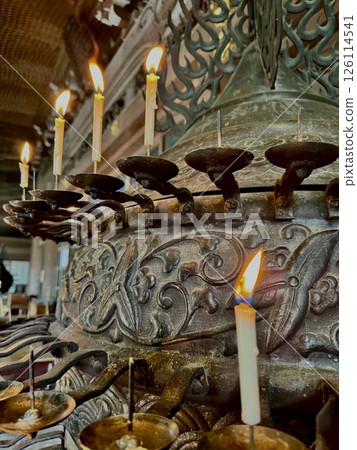 燭光燈架的特寫 126114541