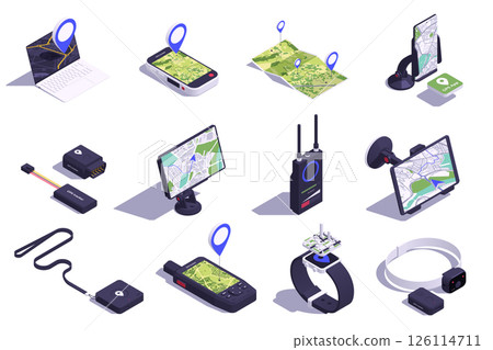GPS Navigation Isometric Device 126114711