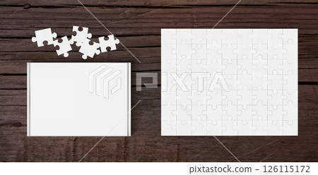 Puzzle Pieces Realistic Background 126115172