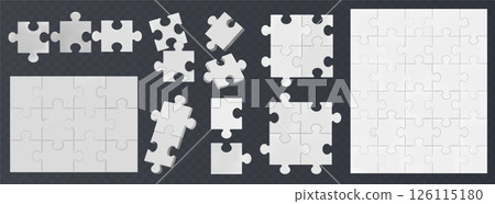 Puzzle Pieces Black Background 126115180