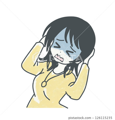 一個女人抱著一個頭 一個女人抱著一個頭 126115235
