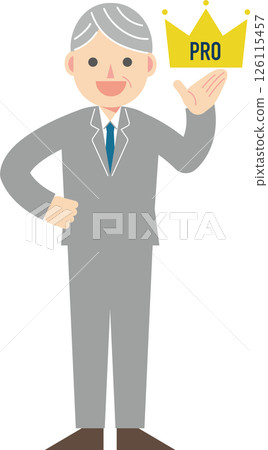 一位西裝革履的男士展現出他的專業精神 126115457