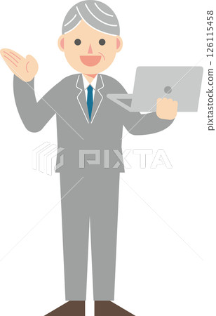 一位商人用電腦解釋 126115458