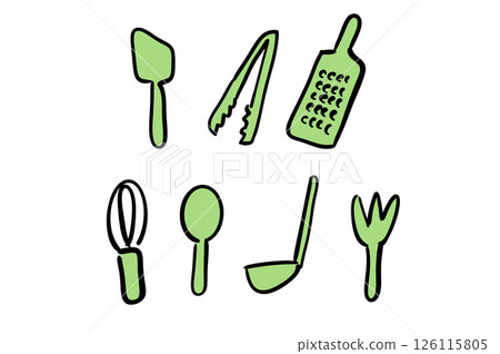 Simple and cute kitchen tools Simple and cute kitchen tools 126115805