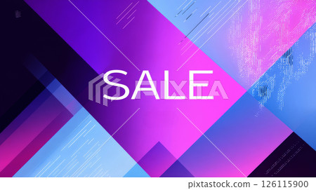 The gradient transition from purple to pink creates an abstract and contemporary feel for a sale background, ideal for commercial and retail promotions 126115900