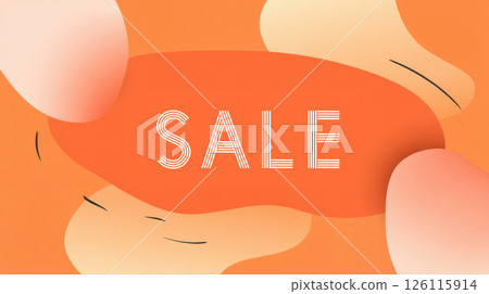 Dynamic sale banner with bold typography, vibrant colors, and abstract fluid design. Perfect for promoting discounts, shopping events, and limited-time offers in retail and fashion. 126115914