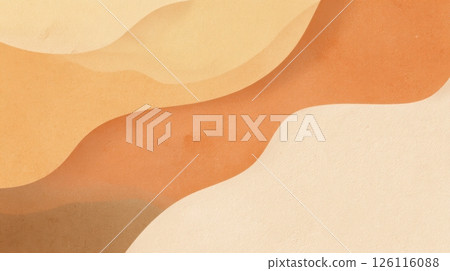 Minimalist beige and burnt orange desert-themed background with room for tourism branding and headlines. 126116088