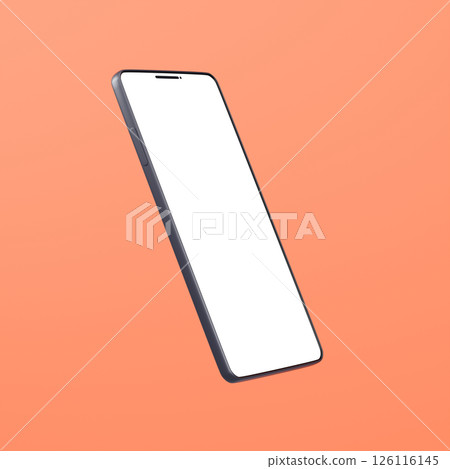 3D material_smartphone_black_orange 3D material_smartphone_black_orange 126116145