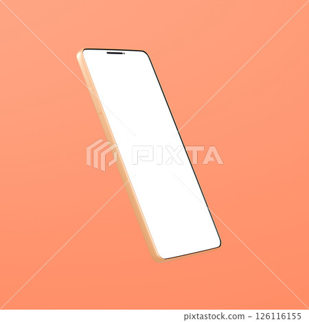 3D material_smartphone_orange 3D material_smartphone_orange 126116155
